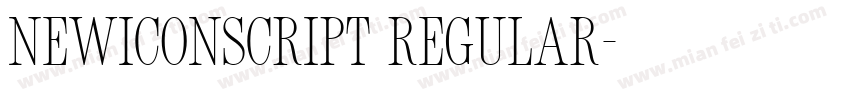 NewIconScript Regular字体转换